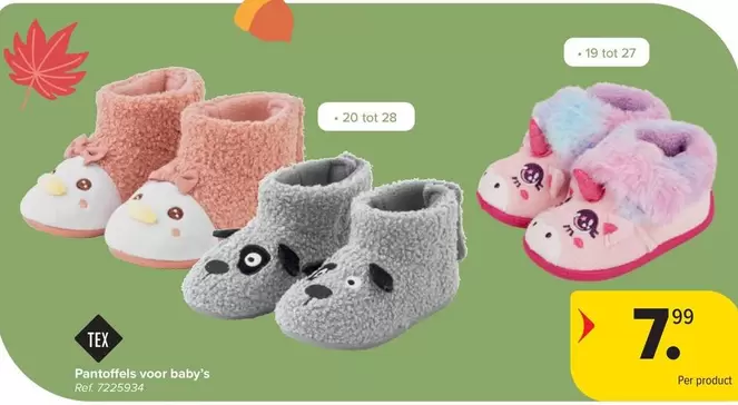 Pantoffels voor baby's