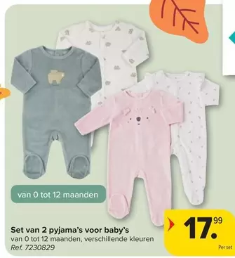 Set van 2 pyjama's voor baby's