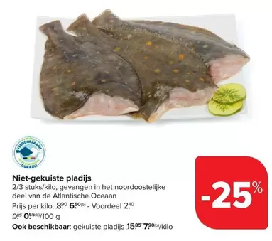De - Niet-gekuiste pladijs