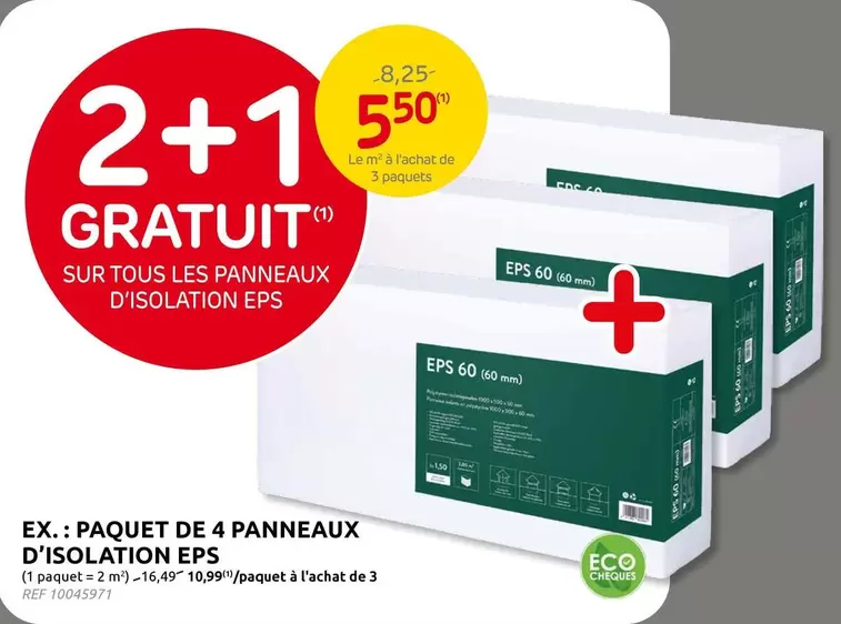 De - PAQUET DE 4 PANNEAUX D'ISOLATION EPS