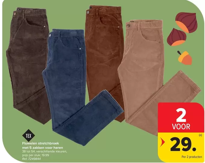 Fluwelen stretchbroek