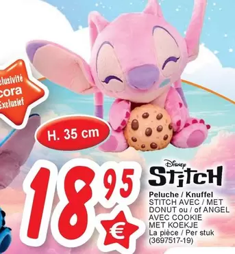 Disney - STITCH AVEC/MET DONUT ou/of ANGEL AVEC COOKIE MET KOEKJE