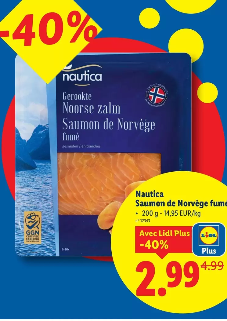De - Noorse zalm Saumon de Norvège fumé