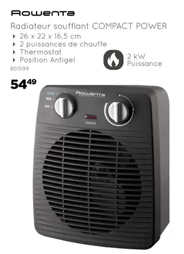 De - Radiateur soufflant COMPACT POWER
