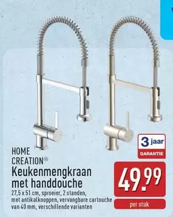 Keukenmengkraan met handdouche