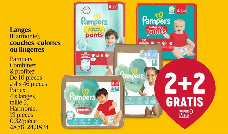 Pampers - Langes, couches-culottes ou lingettes