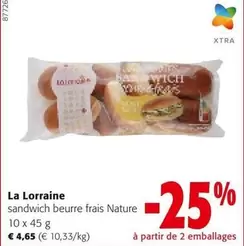 De - sandwich beurre frais Nature