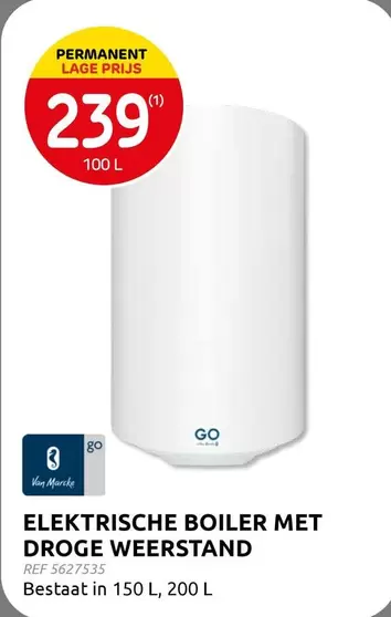 Go - ELEKTRISCHE BOILER MET DROGE WEERSTAND
