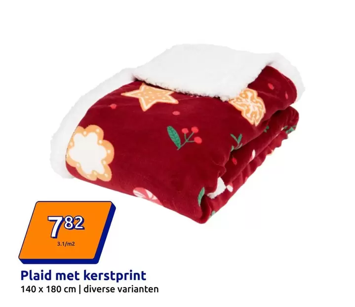 Plaid met kerstprint