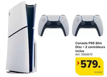 PS5 Slim Disc + 2 contrôleurs