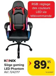 Siège gaming LED Phantom