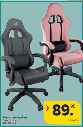 Siège gaming Gem