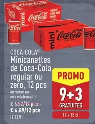 Coca Cola - Minicanettes de Coca-Cola regular ou zero