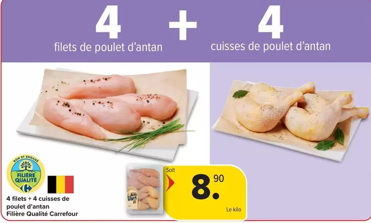De - filets de poulet d'antan + cuisses de poulet d'antan