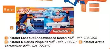 Nerf - Loadout Shadowspeed Recon, N Series Pinpoint, Arctic Zerostriker