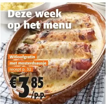 Witloofgratin met mosterdsausje