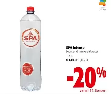 Intense bruisend mineraalwater