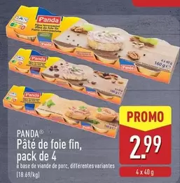 Panda - Pâté de foie fin, pack de 4