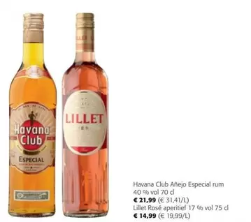Club - Añejo Especial rum, Rosé aperitief