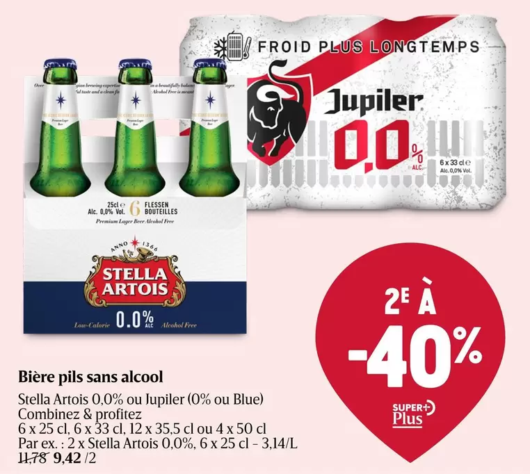 Belgian - Stella Artois 0,0% ou lupiler (0% ou Blue)