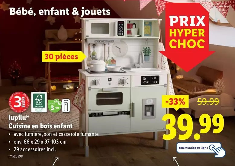 Cuisine en bois enfant