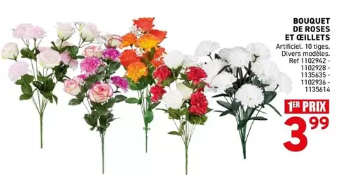 De - BOUQUET DE ROSES ET CEILLETS