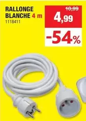 RALLONGE BLANCHE 4 m