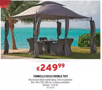 TONNELLE SICILE DOUBLE TOIT