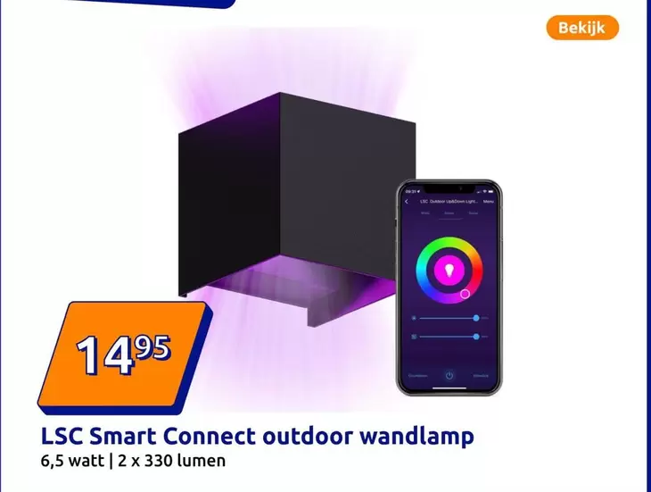 Smart Connect outdoor wandlamp