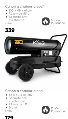 Canon -  à chaleur diesel