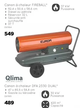 Canon -  à chaleur FIREBALL,  à chaleur DFA 2330 DUAL