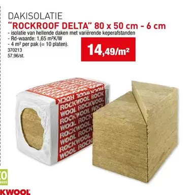 Delta - "ROCKROOF DELTA" 80 x 50 cm - 6 cm