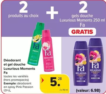 Fa - Déodorant et gel douche Luxurious Moments