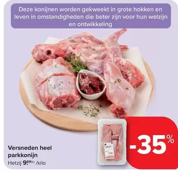 Versneden heel parkkonijn