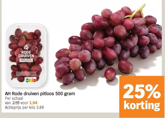 Rode druiven pitloos 500 gram