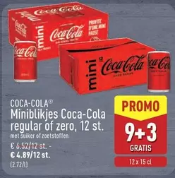 Coca Cola - Miniblikjes Coca-Cola regular of zero