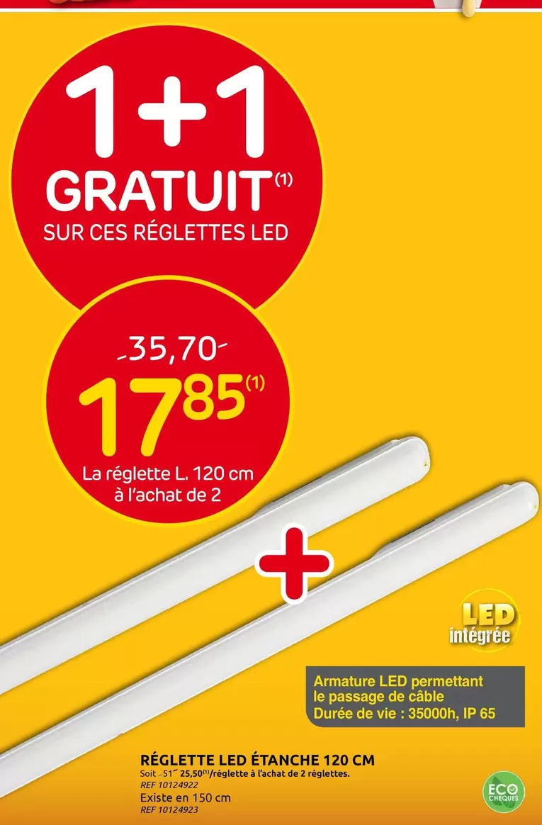 De - RÉGLETTE LED ÉTANCHE 120 CM