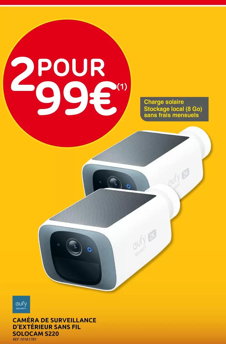 Go - CAMÉRA DE SURVEILLANCE D'EXTÉRIEUR SANS FIL SOLOCAM S220