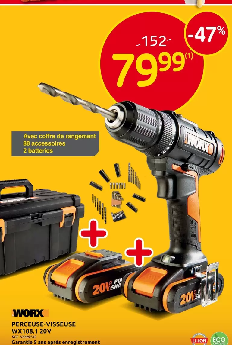 De - PERCEUSE-VISSEUSE WX108.1 20V