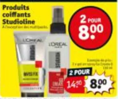 Produits coiffants Studioline