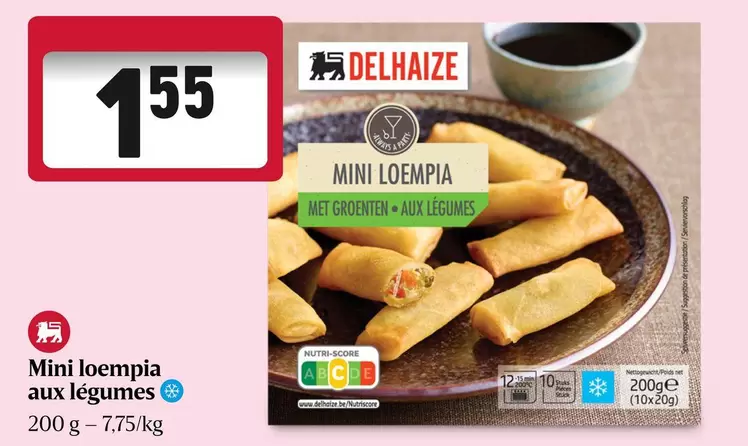 Mini loempia aux légumes