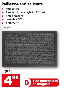 De - Paillasson anti-salissure