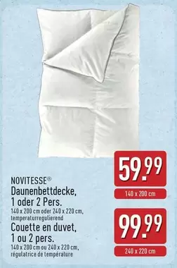 De - Daunenbettdecke, 1 oder 2 Pers.