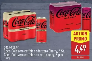 Coca Cola - Coca-Cola zero caffeine oder zero Cherry