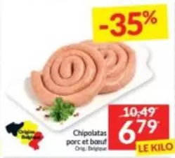 Chipolatas porc et boeuf