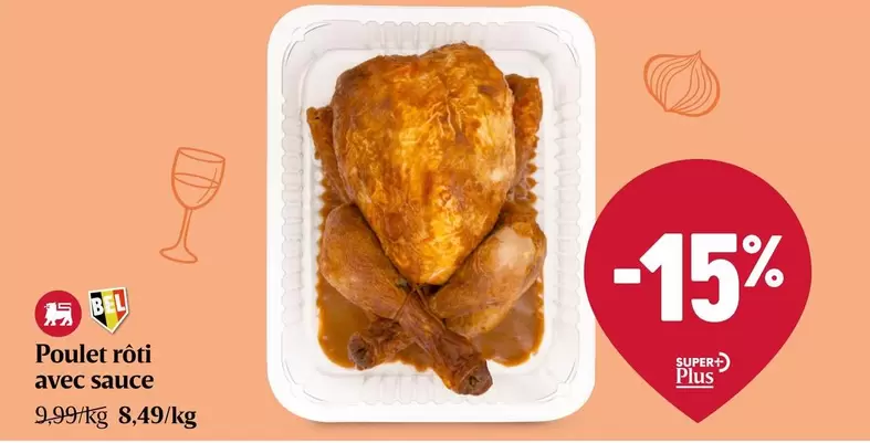 Poulet rôti avec sauce