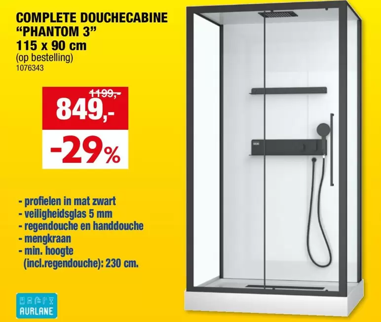 COMPLETE DOUCHECABINE "PHANTOM 3"