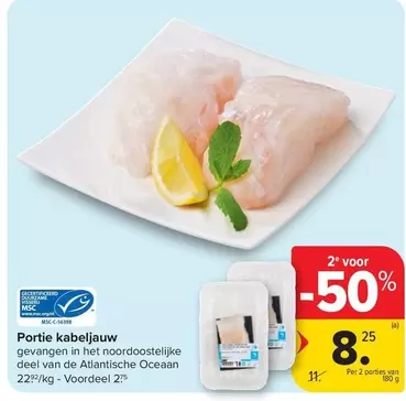 De - Portie kabeljauw