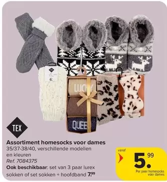 Assortiment homesocks voor dames