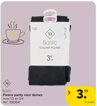 Fleece panty voor dames